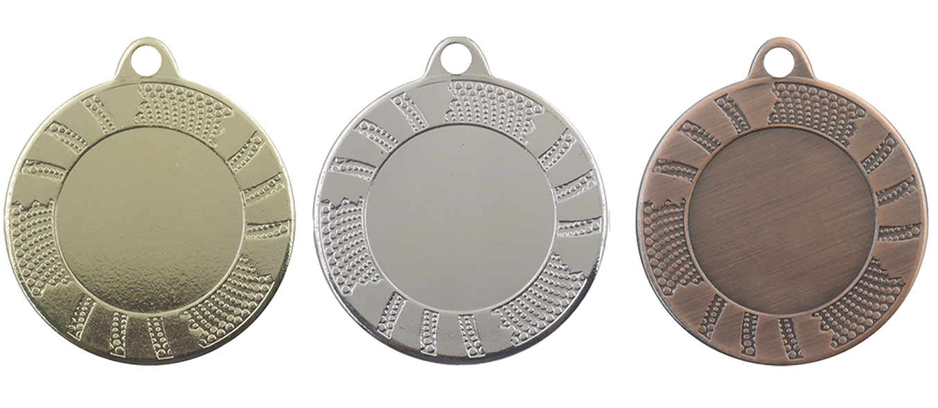 M630 Medaille goud-zilver brons Ø 40 mm compleet